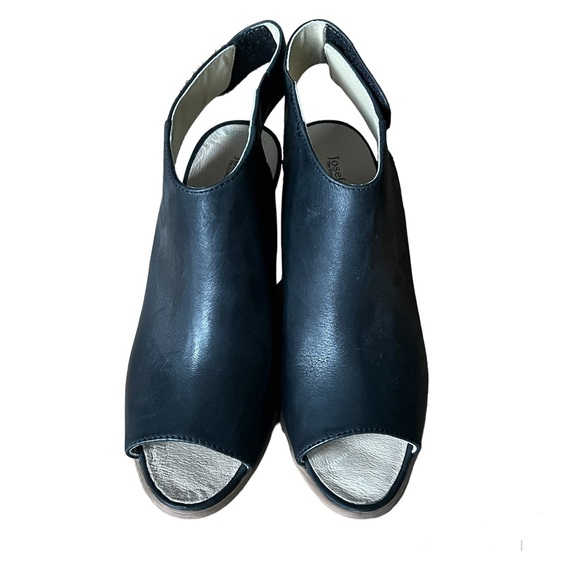 Josef Seibel Bonnie 09 Black Leather Peep Toe Bootie Size 39 - Picture 2 of 5